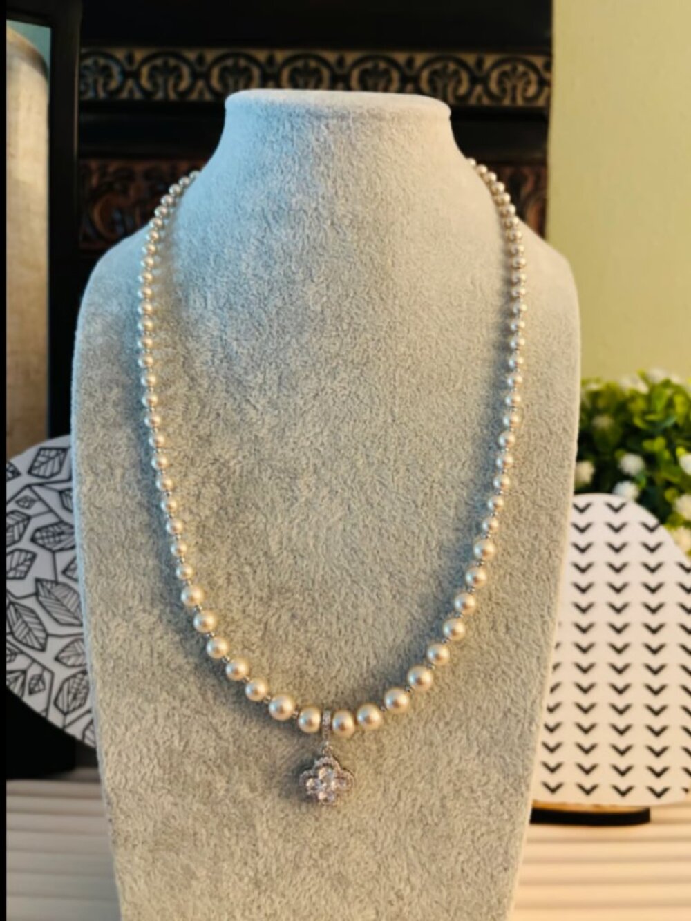 Park Lane Champagne Pearl Necklace w/ Removable Charm
